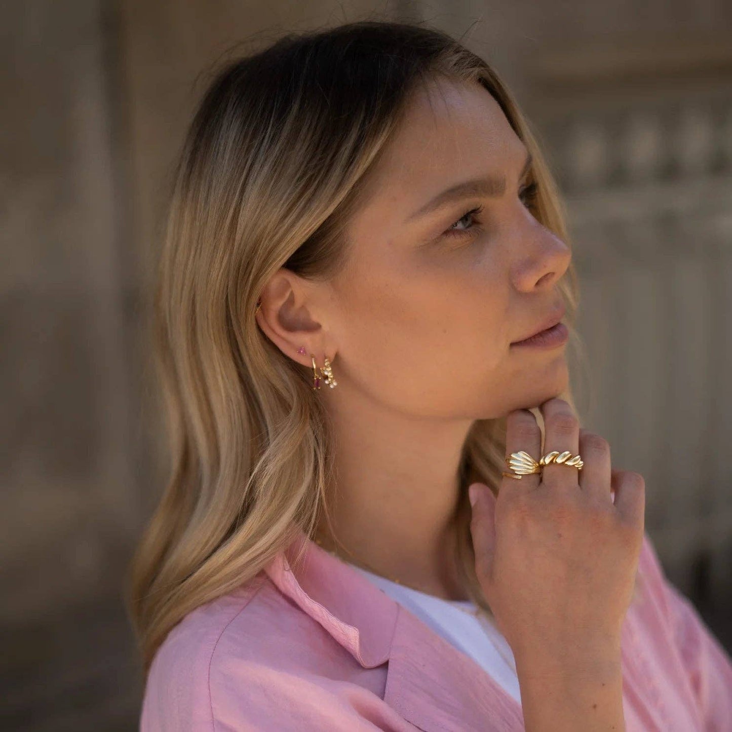 Kruhové naušnice Moana - stříbrné