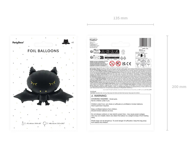 Fóliový balónek Netopýr