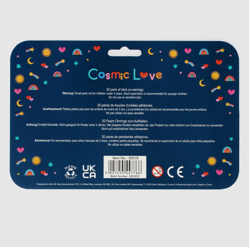 Samolepící naušnice Cosmic love