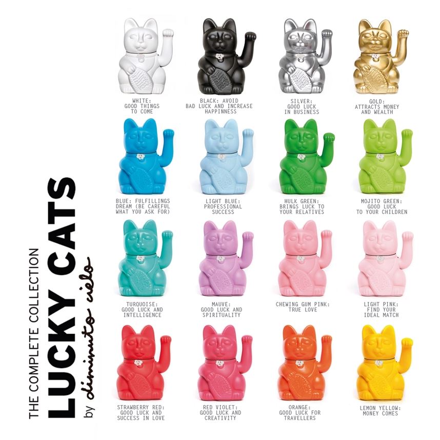 MANEKI NEKO Lucky cat - světle modrá