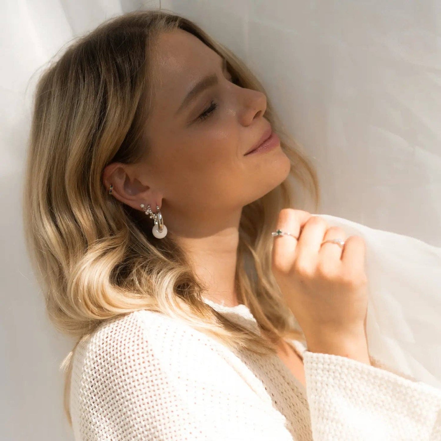 Naušnice Eliza - stříbrné