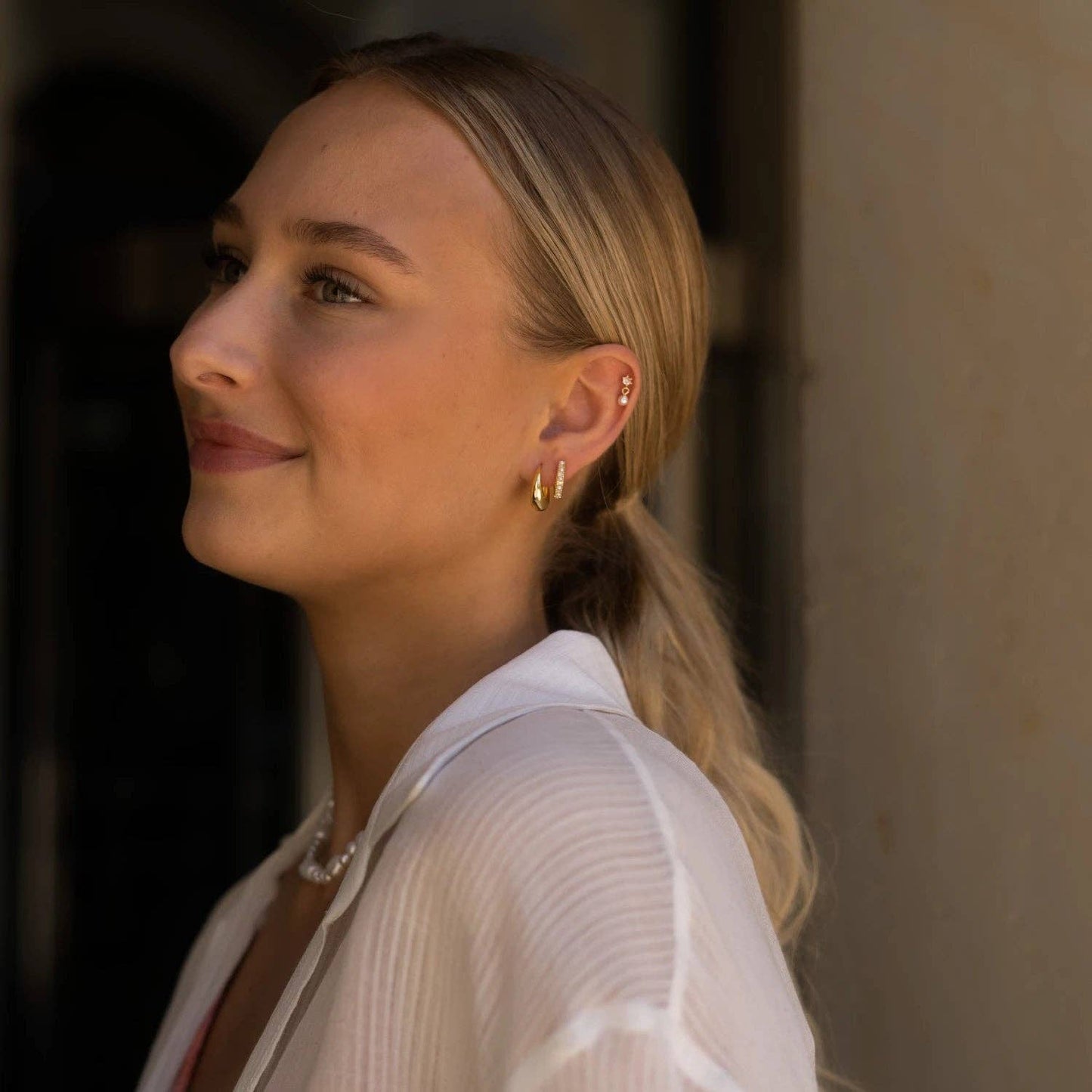 Naušnice Eliza - stříbrné