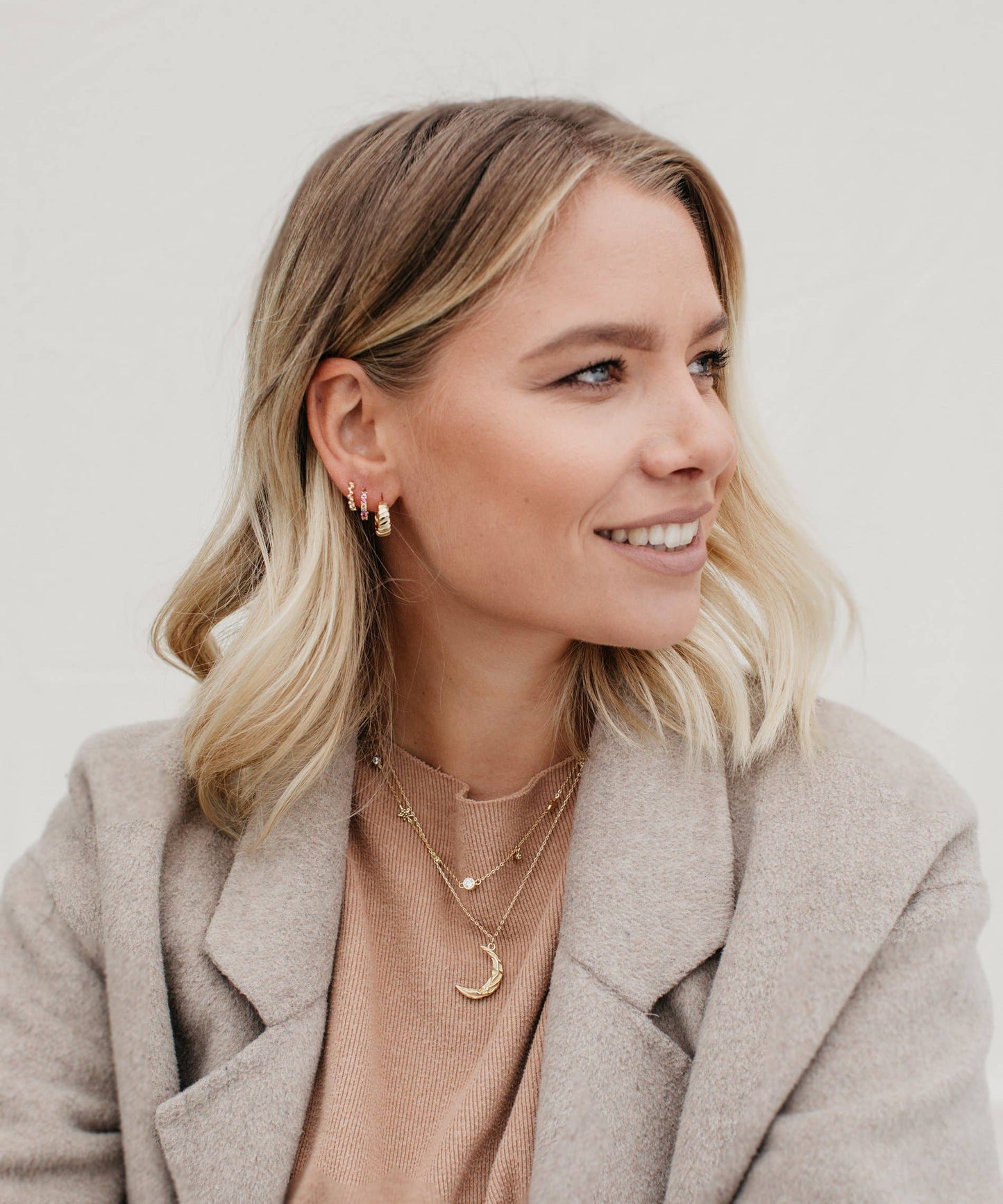 Kruhové naušnice Nala - zlaté