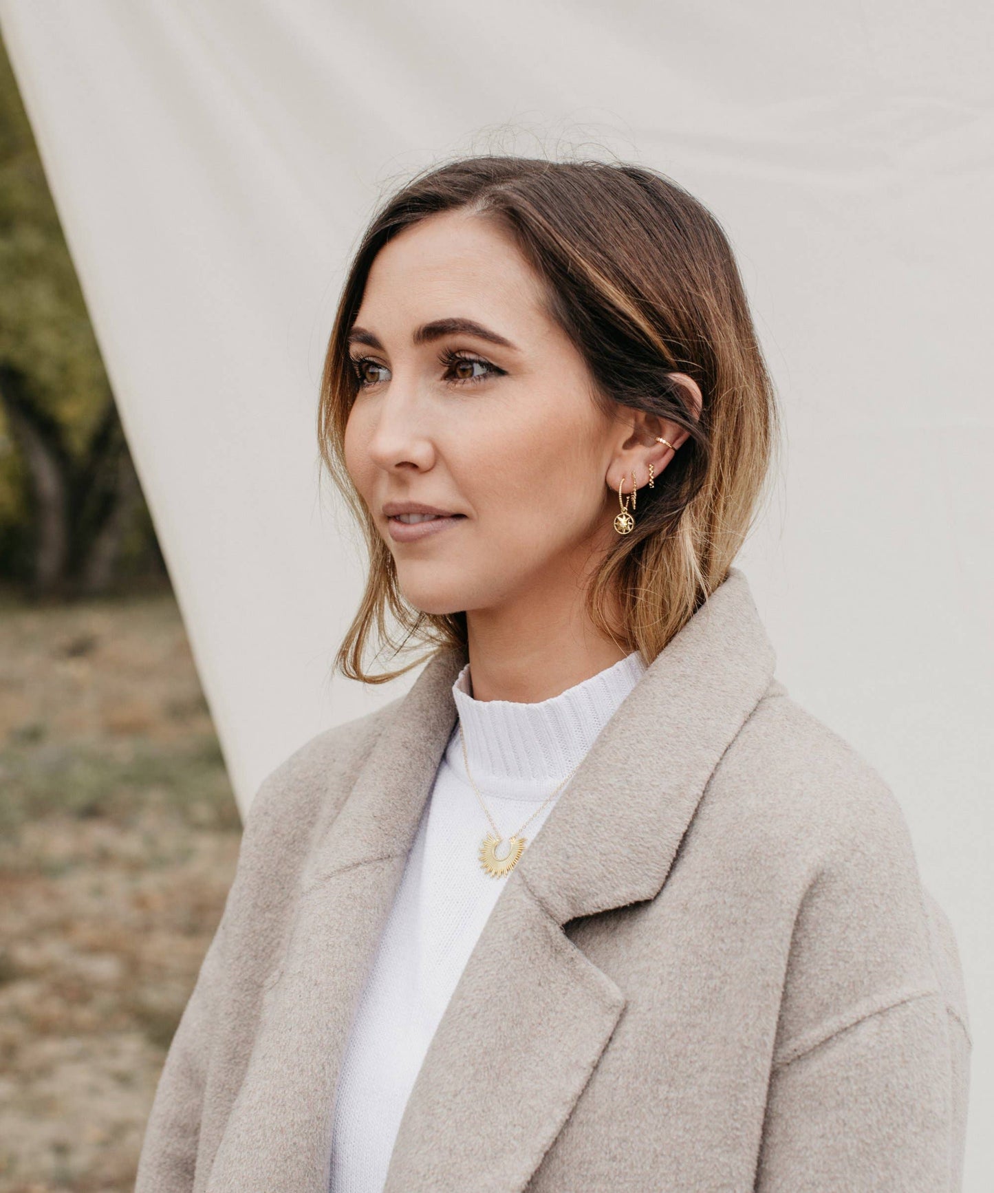 Kruhové naušnice Nala - stříbrné