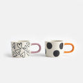 Espresso hrnky Mono Spots & Hearts (2 ks)