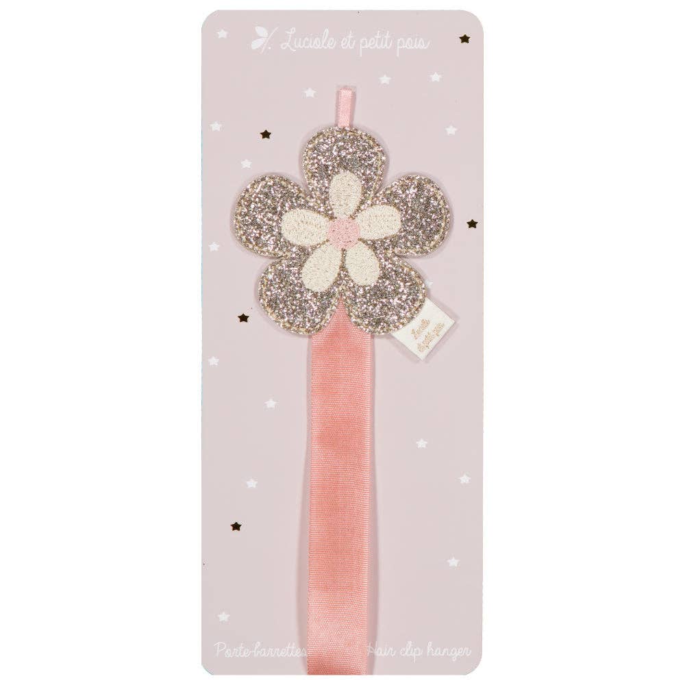 Držák na sponky na zeď - květina