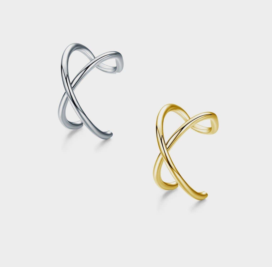 Naušnice Ear Cuff Sierra - stříbrná