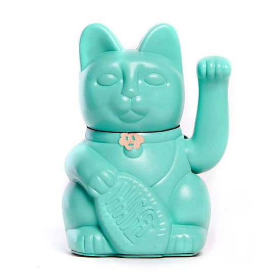 MANEKI NEKO Lucky cat - akvamarín