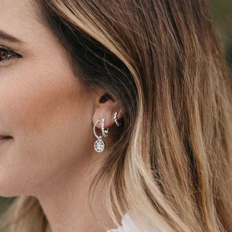 Kruhové naušnice Nala - stříbrné