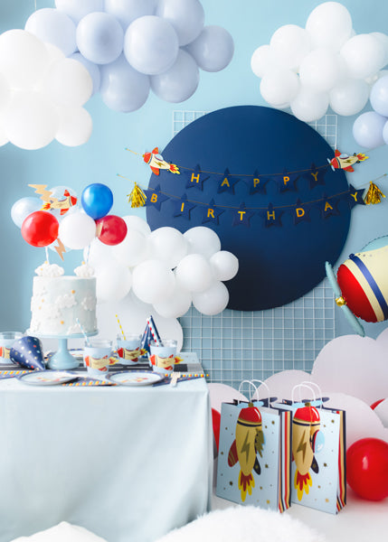 Papírová dekorace - girlanda happy birthday