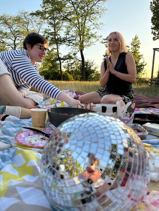 Závěsná disco koule  - stříbrná
