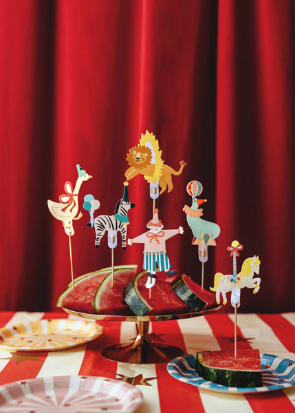 Ozdoby na cupcakes - cirkus