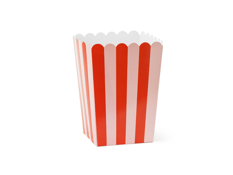 Krabičky na popcorn - pruhované