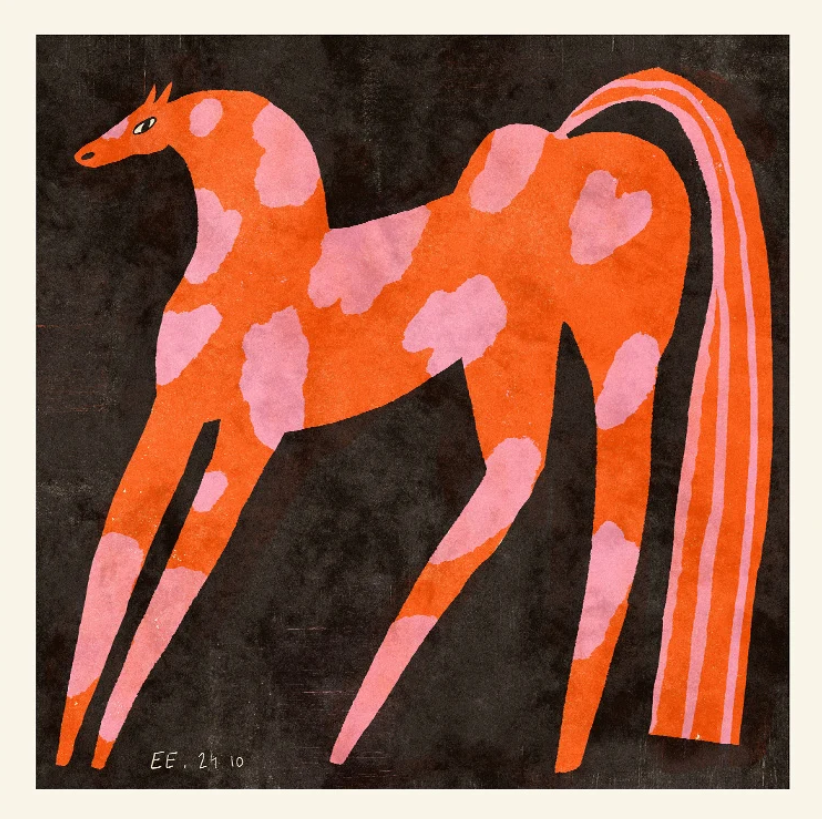 Print Strawberry Sky Horse – Enikő Eged