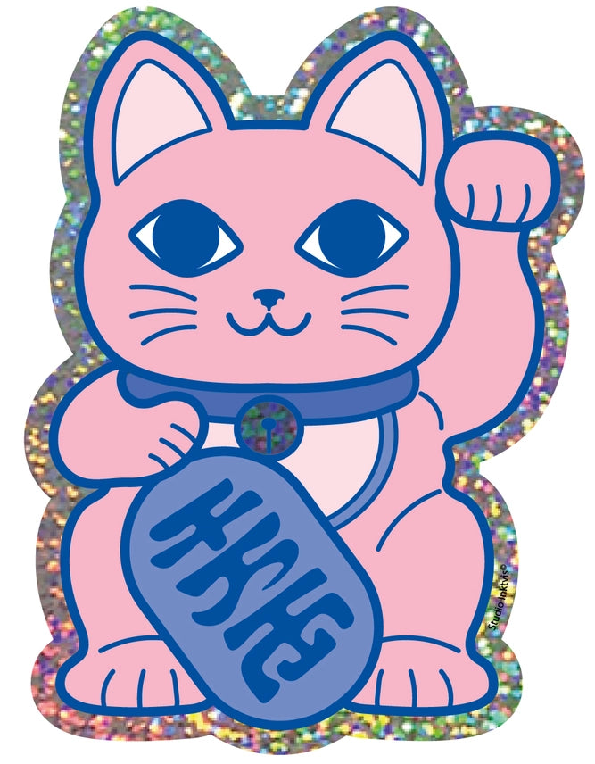 Třpytivá samolepka - Maneki Neko