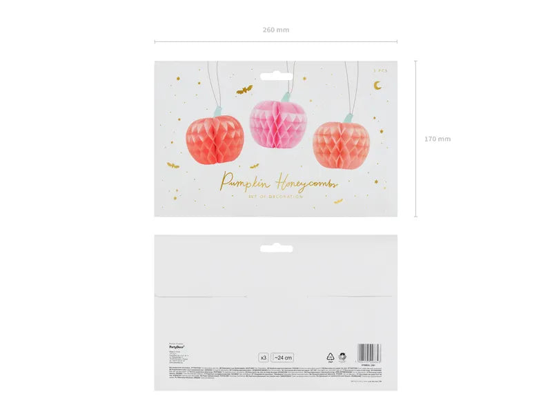 Papírové dekorace - honeycomb dýně
