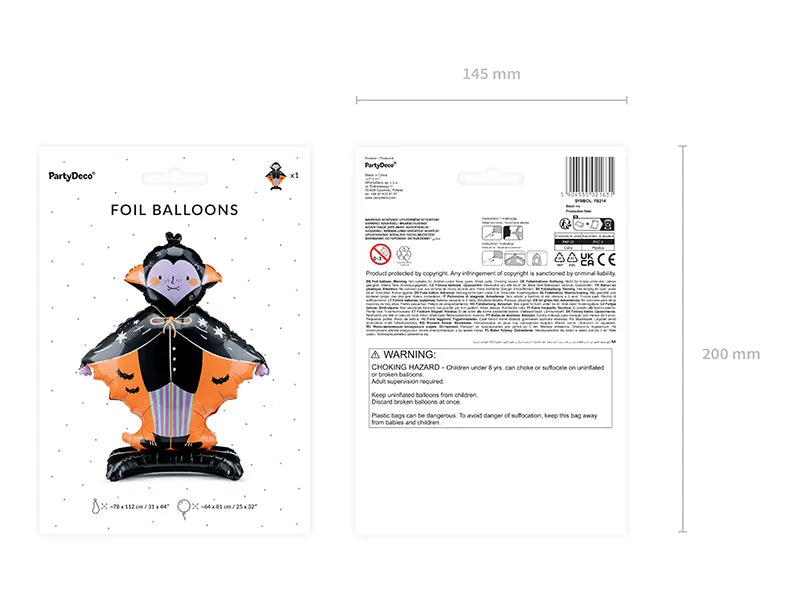 Fóliový balónek Drákula