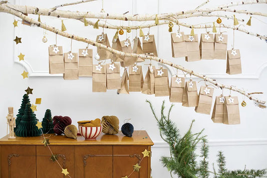 Adventní kalendář papírové sáčky