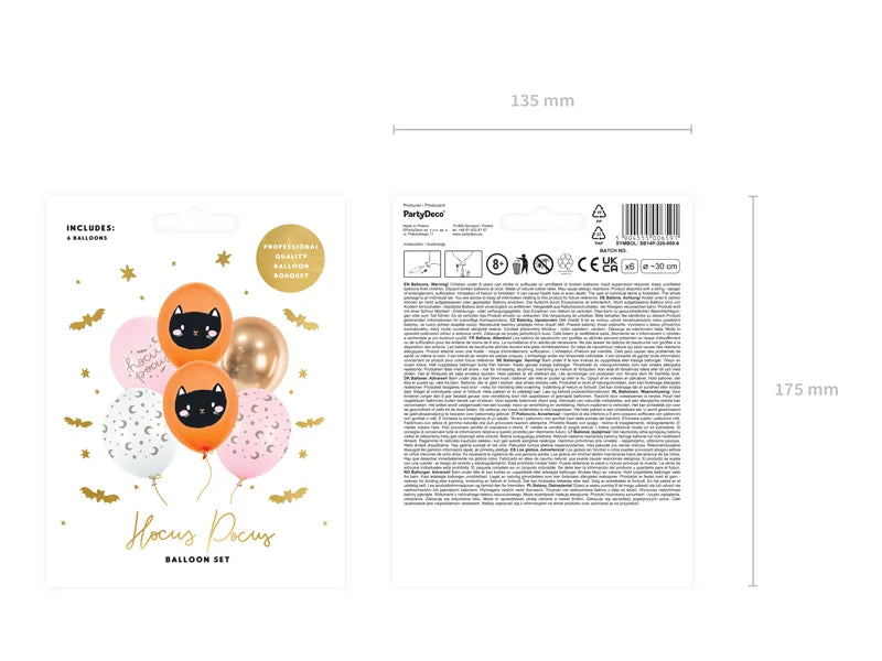 Sada latexových balónků - Halloween kočka