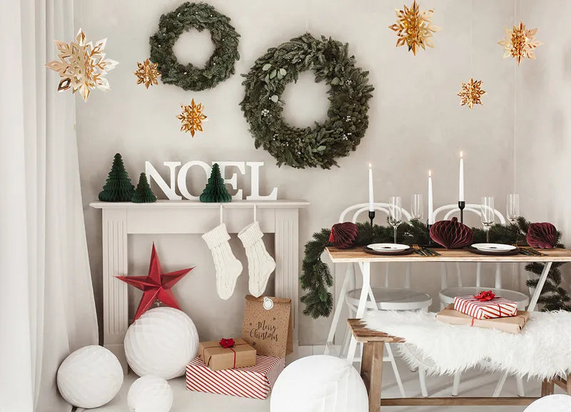 Závěsné dekorace vločky - zlaté