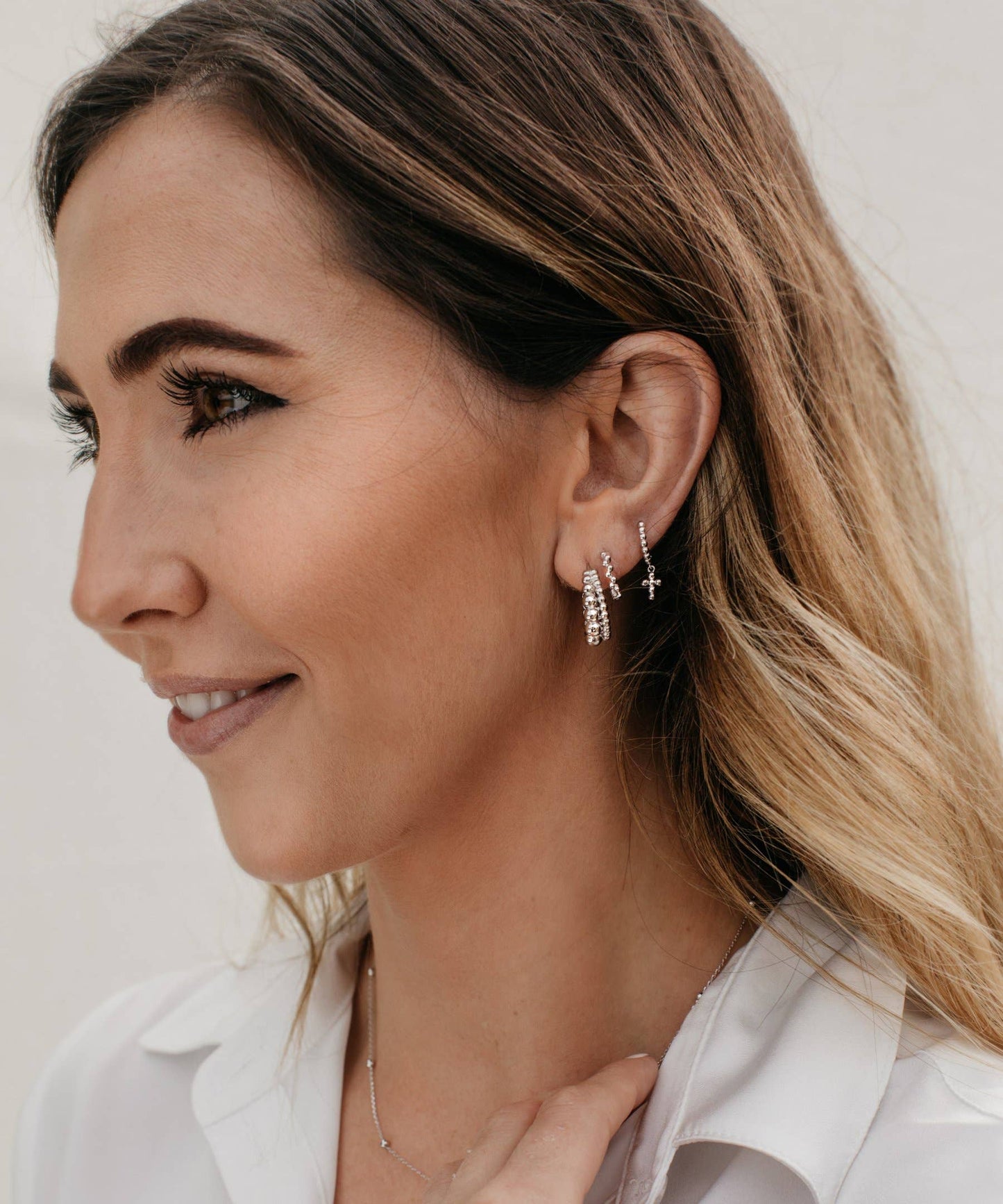 Kruhové naušnice Nala - stříbrné