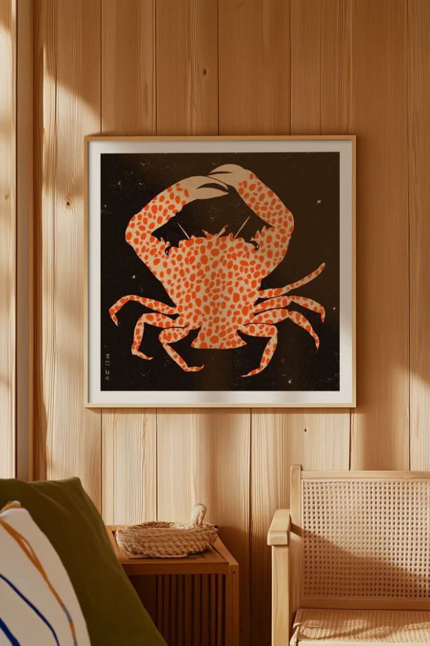 Print Spotted Calico Crab - Enikő Eged