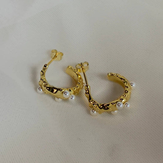 Kruhové naušnice Moana - zlaté