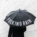 Černý deštník Fucking rain