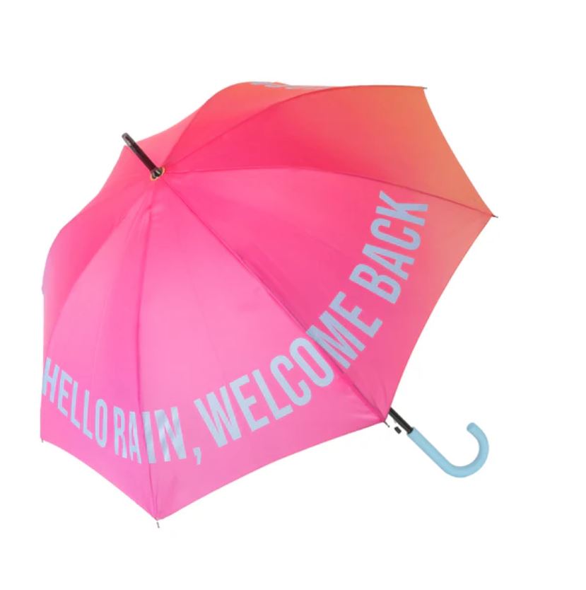Růžový deštník Hello rain