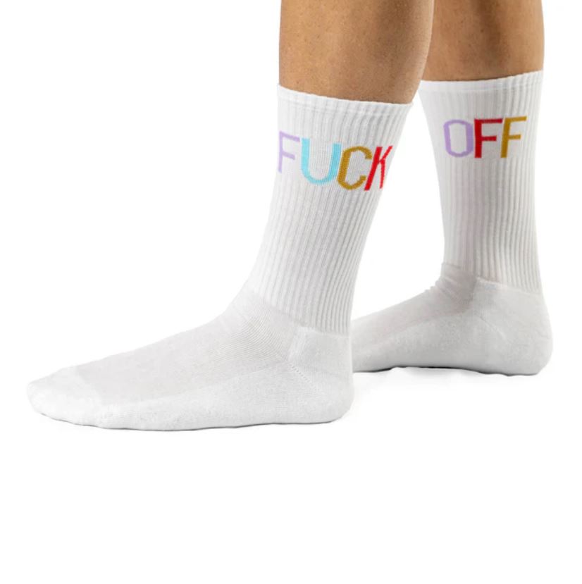 Barevné ponožky Fuck off